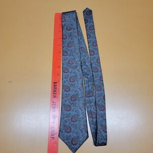 Arnie Arnold Palmer Mens Silk Necktie Blue Burgundy Paisley Print RN 43170